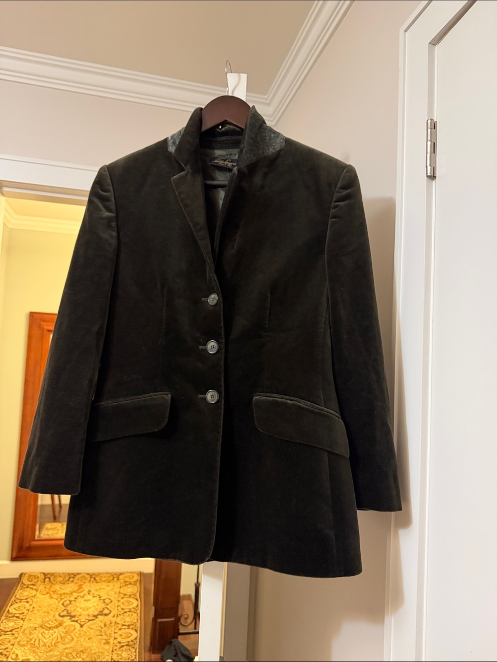 Luisa Spagnoli Women's Dark Green Velvet Blazer Jacket Italy size 42